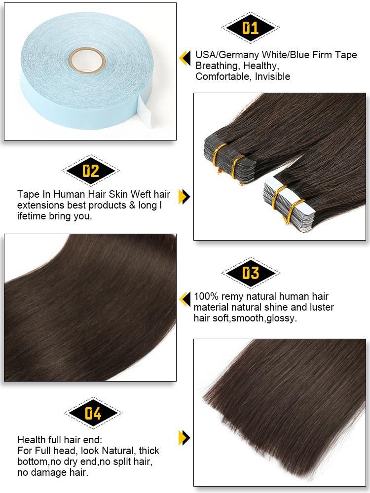 Super Tape Popular Double Drawn Hair Extension Tape Wholesale Tape Hair Extensions