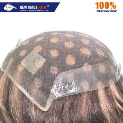 Custom Women&prime;s Mono and PU High Quality Hair Replacement System