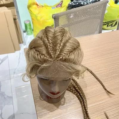 2021 Hot Sale Braided Laces Wigs Vendors in UK French Market Lace Front Synthetic Braids Wig