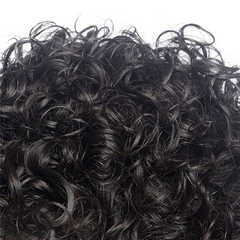 Toupee Men Short Black Hair Wigs Men′ S Daily Wig Male Natural Curly Hair Breathable Men Short Hair Wigs Men′ S Daily Lace Front Wig