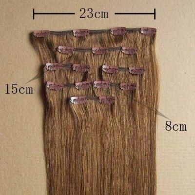 100% Virgin Hair Extension Full Head Clip in Hair Extension