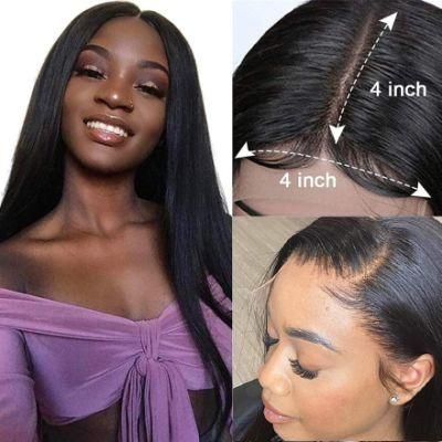 Straight Lace Front Wigs Human Hair for Black Women 4&times; 4 Lace Closure Wigs