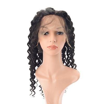 Deep Wave Lace Front Ladies High Quality Black Human Hair Wig