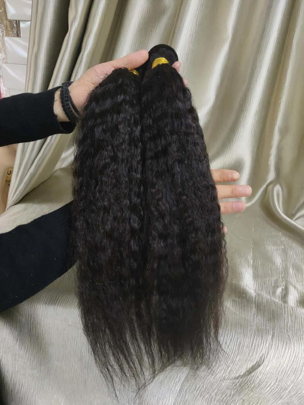 Wholesale Virgin Brazilian Remy Kinky Straight Human Hair Weave Bundles