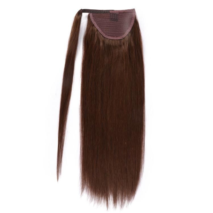 Wholesale Unprocessed Raw Natural Human Hair Health End Wrap Around Ponytail Hair Extension
