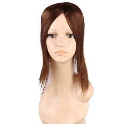 Human Virgin Hair Hairpiece Remy Human Hair Toupee for Women Hair Topper