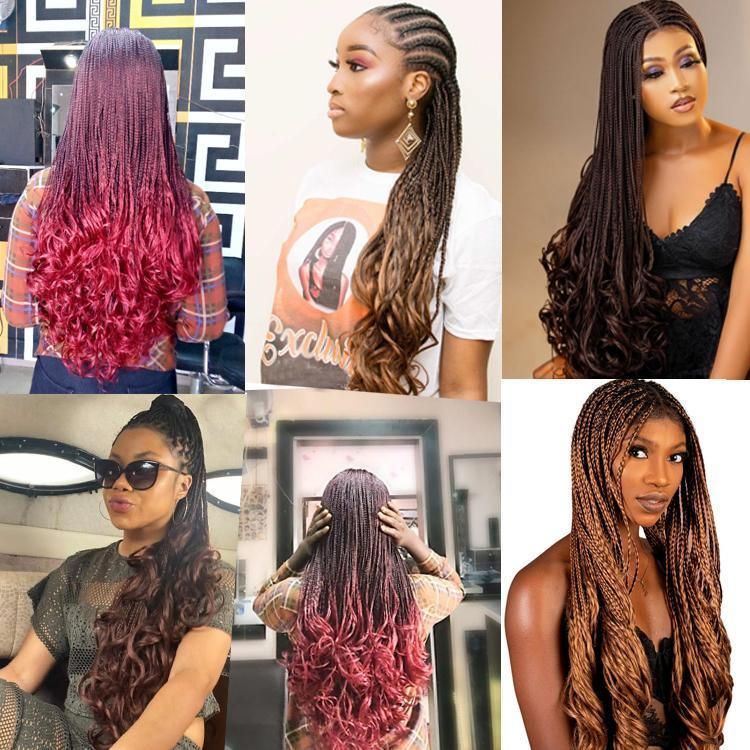 2021 New Type Braided Wigs for Black Women Lace Front Hair Wig