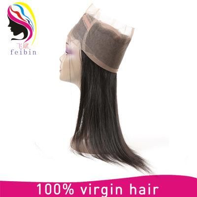 Brazilian Straight Hair 360 Swiss Lace Closure with Baby Hair