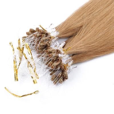 Ring Hair Extensions 1g/Stand 50pieces Machine Remy Hair Micro Bead Loop Human Hair 14&quot; - 24&quot;