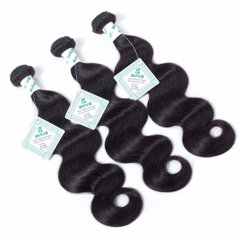 8A Brazilian Body Wave Virgin Hair Weave Bundles Top Remy Human Hair Extension Natural Black