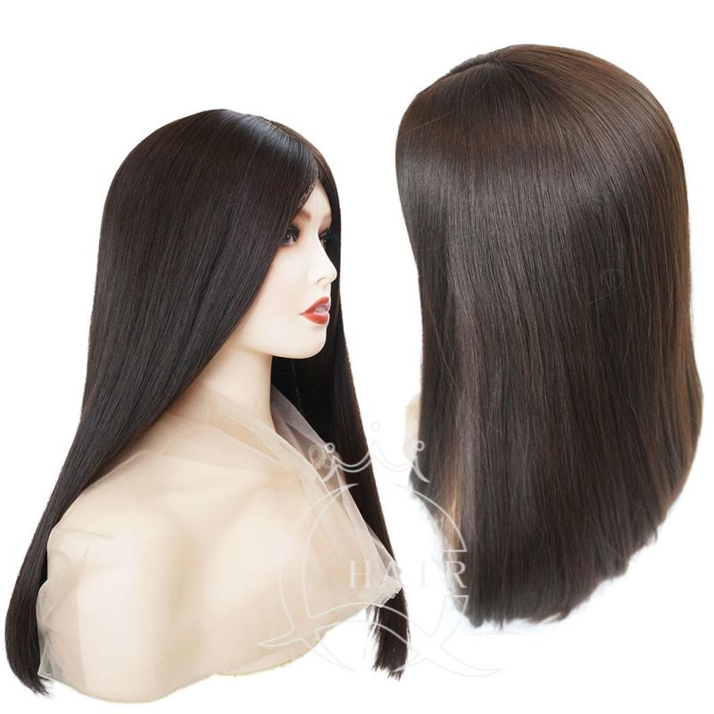 China Wholesale Natural Human Hair Virgin Hair Unprocess Hair European Hair Brazilian Hair Silk Top Wig Kosher Wig Top Lace Wig Front Lace Wig