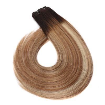 Top Grade Hot Sale Balayage Color Remy Human Hair Weft Extension