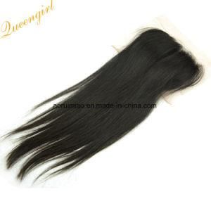 Black Human Hair Accessories Natural Remy Virgin European Straight Hair Lace Closure