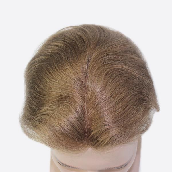 French Lace with Ribbon Around Custom Made Men′s Toupee