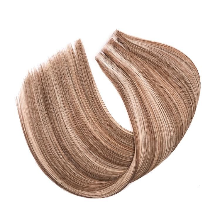 Russian Human Hair Tape Extensions Natural Seamless Skin Weft Seamless Hair Extensions