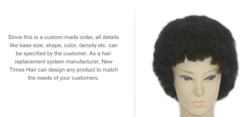 Full Skin Base High Quality Materials - Hand Made Afro Wigs Real Human Hair