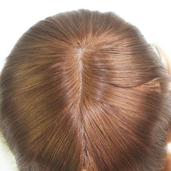 Indian Hair Silk Base Toupee for Women with Clips