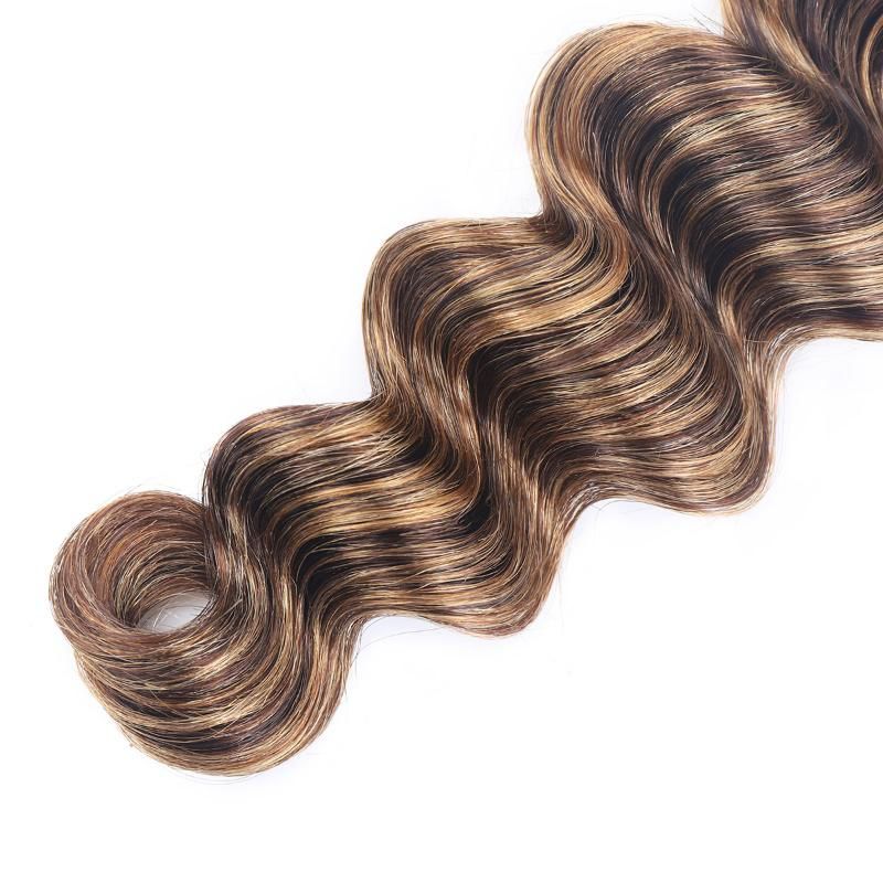 Wholesale Virgin 100% Human Hair Bundles Raw Brazilian Human Hair Extension P4-27 Piano Hair Bundles