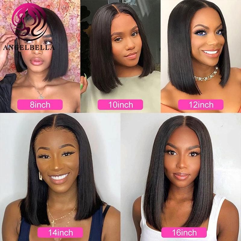 Lace Wig Lace Closure Frontal Bob Wigs Bone Straight Natural Short Lace Front Pre Plucked Cheap Brazilian Remy Human Hair