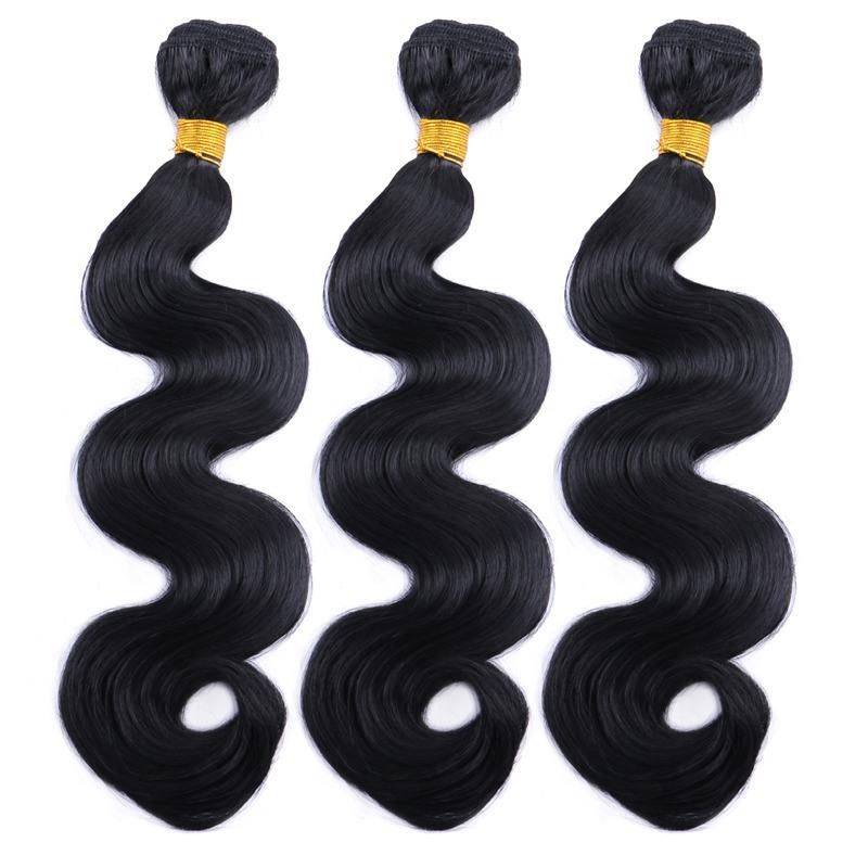 Natural Color Line Wavy Virgin for Human Hair Bundles Wig