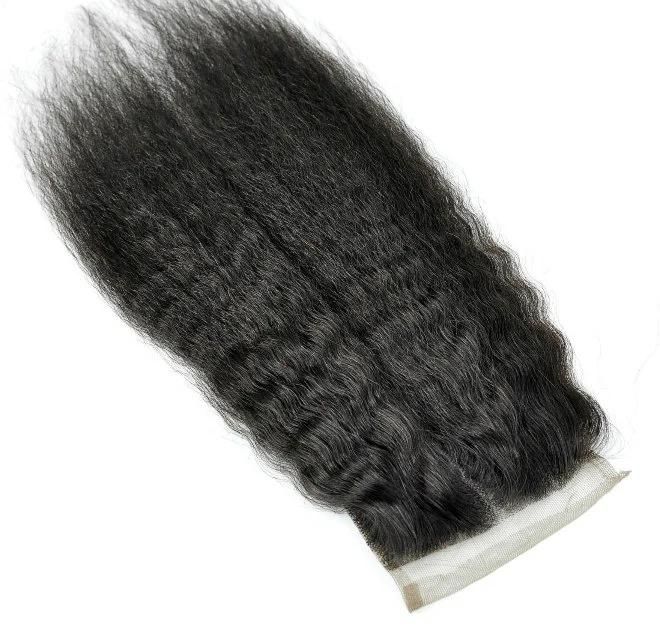 Virgin Human Hair Lace Closure at Wholesale Price (Kinky Straight)
