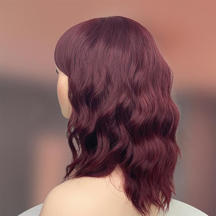 HD Beauty Cheap Price Red Short Curly Body Wave Color Wigs Bob Wigs Synthetic Wigs for Cosplay Daily Party