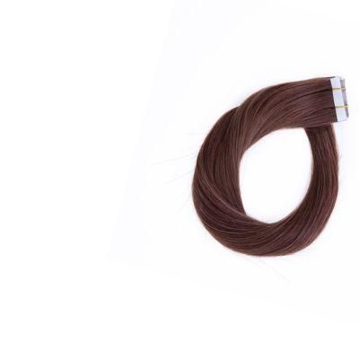 Tape Hair Extensions Real Human Hair Blonde Skin Weft Seamless Machine Remy Brown