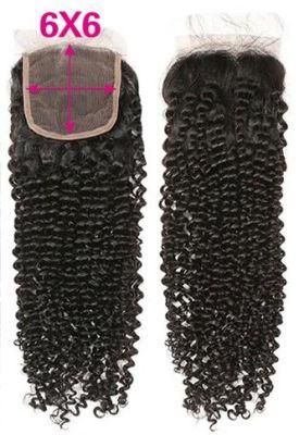 Kbeth Lace Front Closure Human Hair Kinly Curly Full 100% Virgin Brazilian Cuticle Aligned 6*6 Swiss Lace Closures Overnight Shipping From China