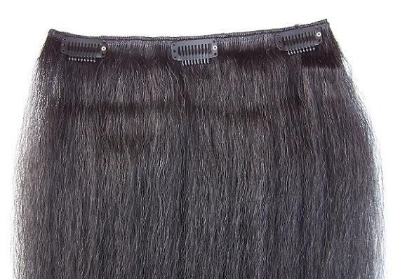 Clip on Hair Extensions Kinky Wave Human Hair Clip in Hair Extension (AV-CAF010)