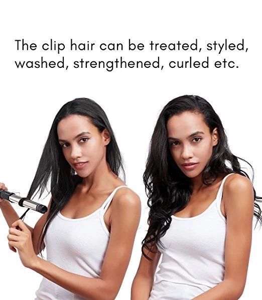 Remy Human Hair Extension Clip in Hair Extensions 7PCS for Full Head (AV-CHL07-18)
