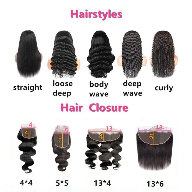 100% Unprocessed Brazilian Hair Extension Kinky Curl Human Hair with Closure