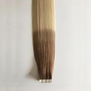 #6/60 Straight Us Tape Skin PU Virgin Remy Human Hair Extensions