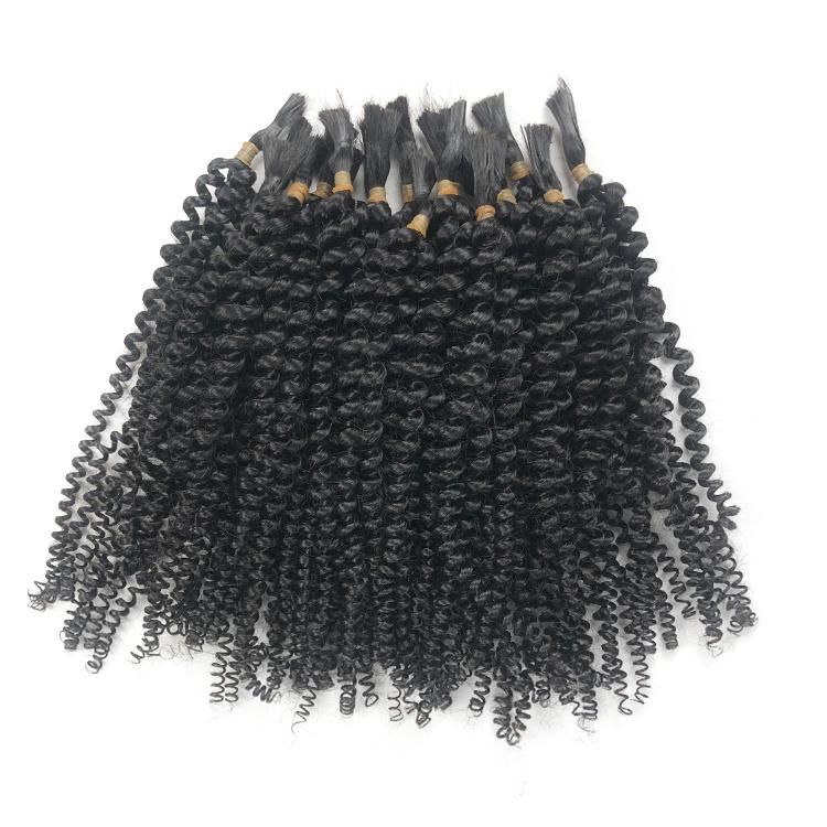 Wholesale Bulk Virgin Hair Jerry Curly 3mm Curly Crochet Bulk Braiding Hair