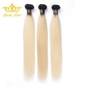 High Quality Human Brazilian Virgin Hair of Blond Color Straight Hair Bundle