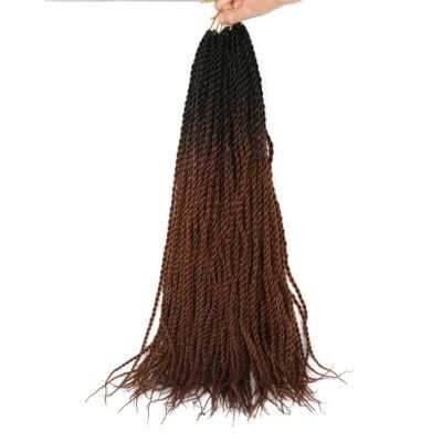 Wholesale Dreadlocks Ombre Brown Synthetic Senegalese Twist Crochet Braiding Hair Extension