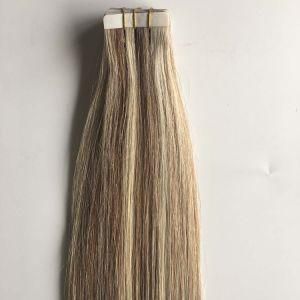 P613/6# Silky Straight Skin PU Weft Virgin Remy Human Hair Extensions