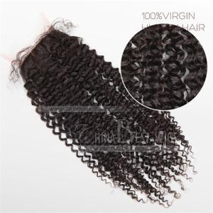 Tight Curl 14inch Virgin Hair Silk Base Closure