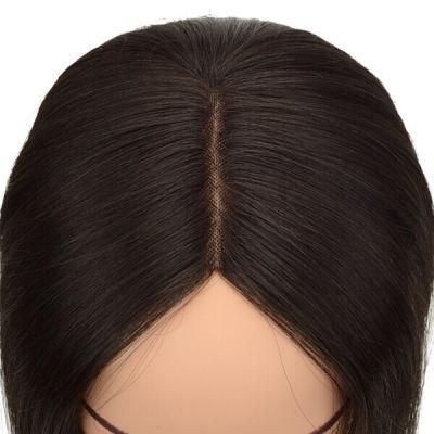 Women&prime;s Medium Remy Hair Stock Mono Hair Topper New Times Hair