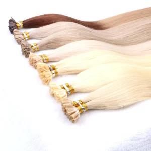 20 Inch 12A Double Drawn Keratin Pre Bonded Fusion Glue Nail U Tip Remy Human Hair Extensions with Cucticle Intact