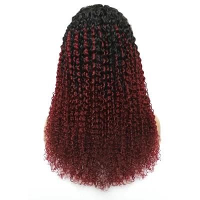 Kbeth Kinky Curly Human Hair Wig for Black Women Red Black Double Color 100% Virgin Remy Custom Human Hair Wigs Wholesale