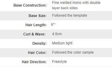 Ljc469 Fine Welded Mono with 1 1/2" Double Layer Around Human Hair System