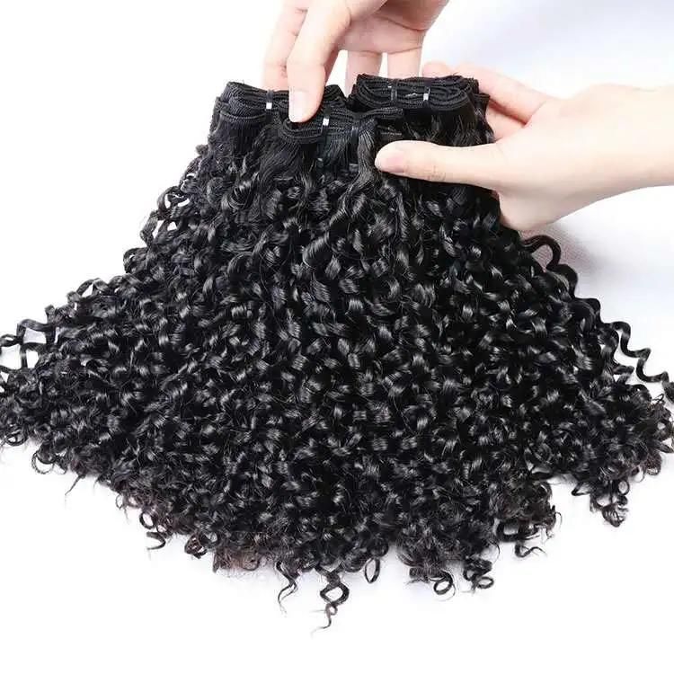 Hair Bundles with Closure, HD Lace Closure, Pixie Curls Human Hair with Closure