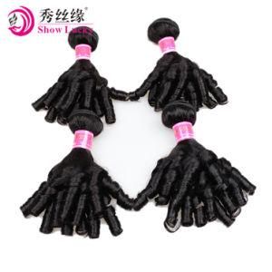 Top Grade Double Drawn Humanhair Pieces Unprocessed Virgin Brazilian Hair Candy Curly Weft Funmi Hair