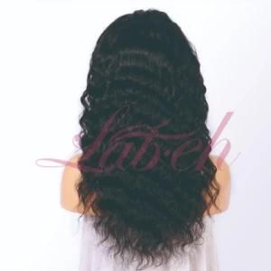 Full Lace Natural Color Human Virgin Hair Deep Wave Wig