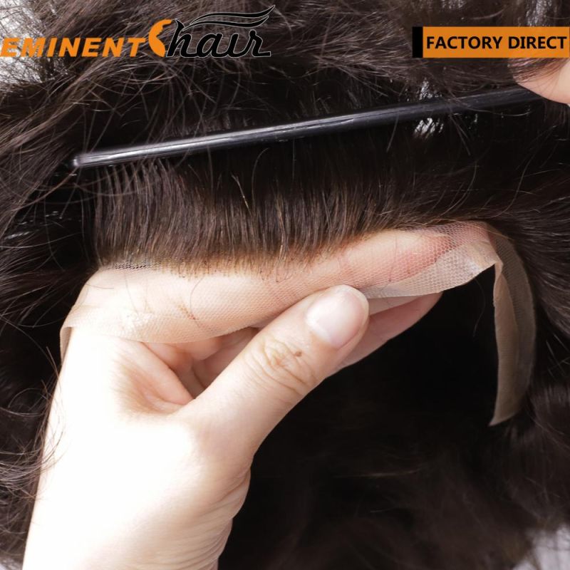 Onrite Factory Direct Human Hair Stock Men′s Toupee