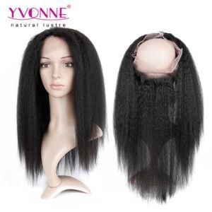Wholesale Fashion 360 Lace Frontal Kinky Straight Brazilian Hair Human Virgin Hair