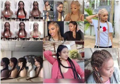 Bliss Braid Wigs in Stocks Lace Front Synthetic Hair Wigs Perruque Tresse Long Box Braided Lace Wigs for Black Women