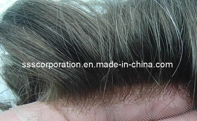 2022 Human Hair Bleach Knots Swiss Lace Hair System