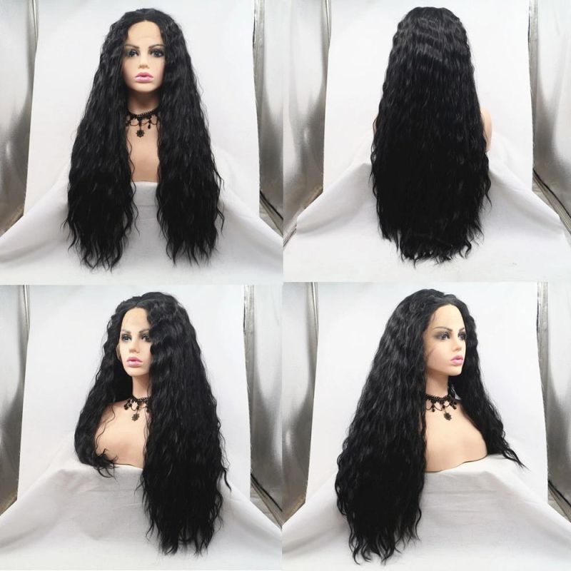 Best Seller Wholesale Swiss Lace Front Curly Synthetic Wigs