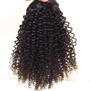 Afro Curl Jet Black Kinky Curly Bouncy 100% Human Hair Ponytail
